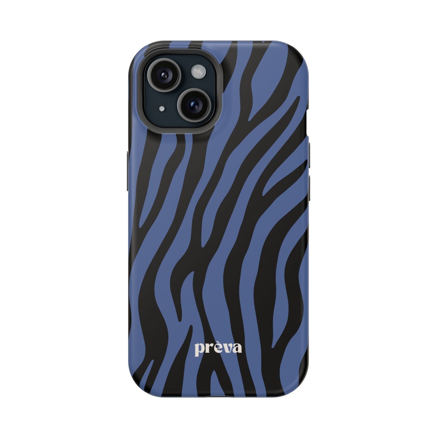 Blue & Black Zebra Stripe Phone Case