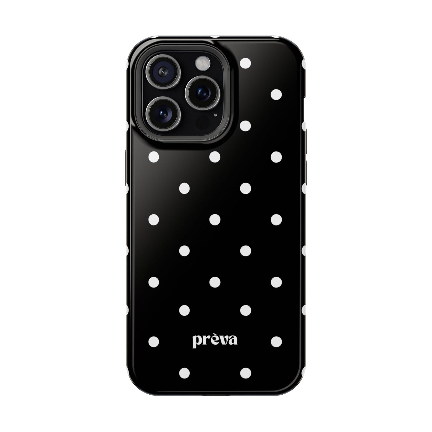 Black with White Polka Dots Phone Case