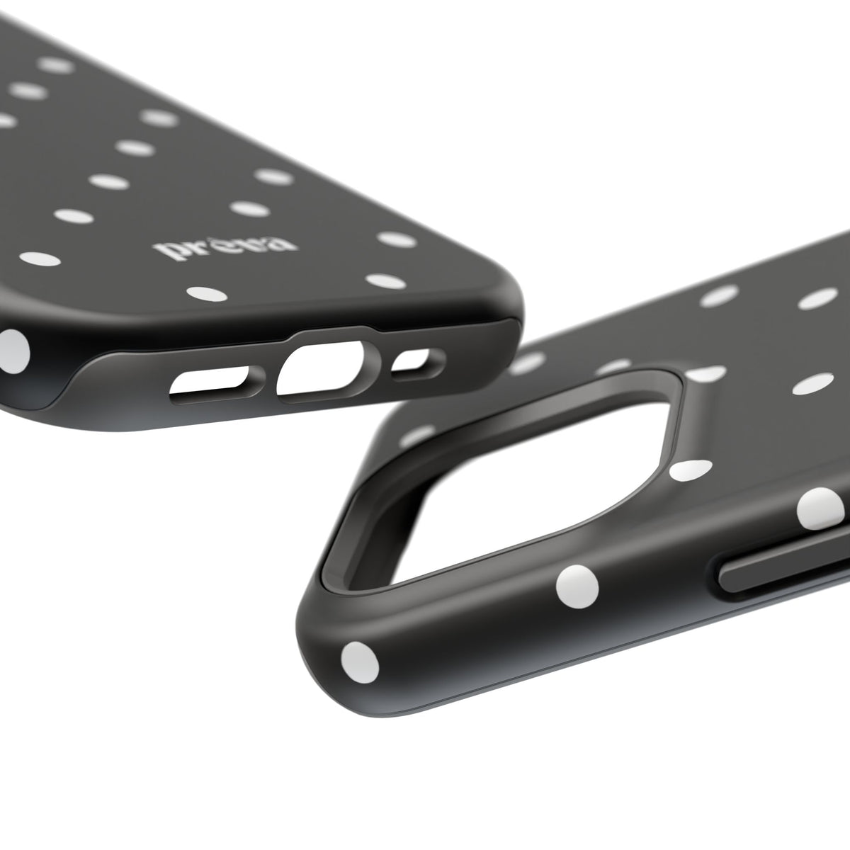 Black with White Polka Dots Phone Case