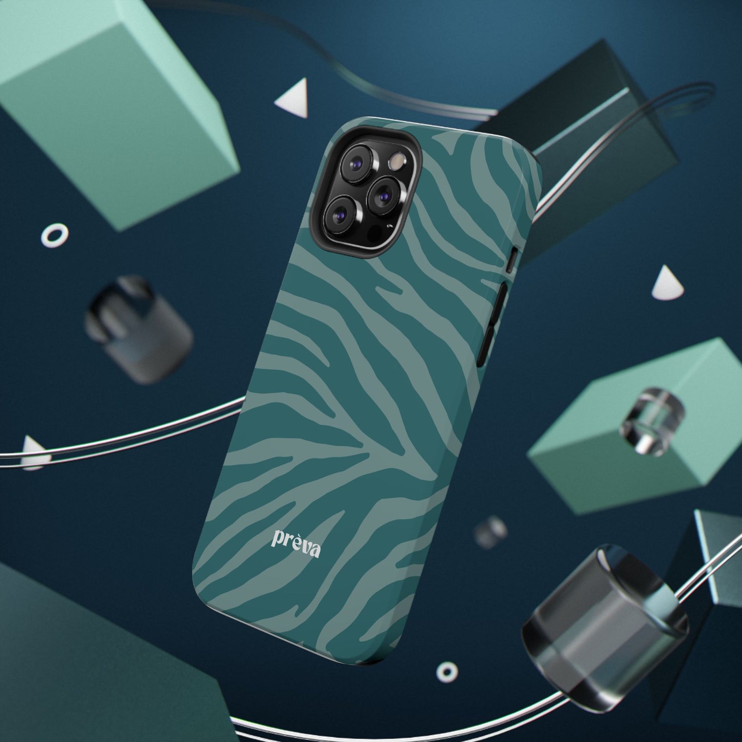 Teal Zebra Phone Case