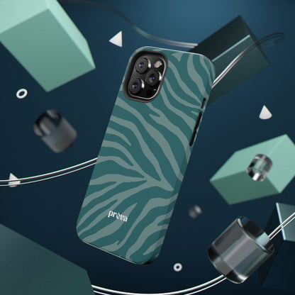 Teal Zebra Phone Case