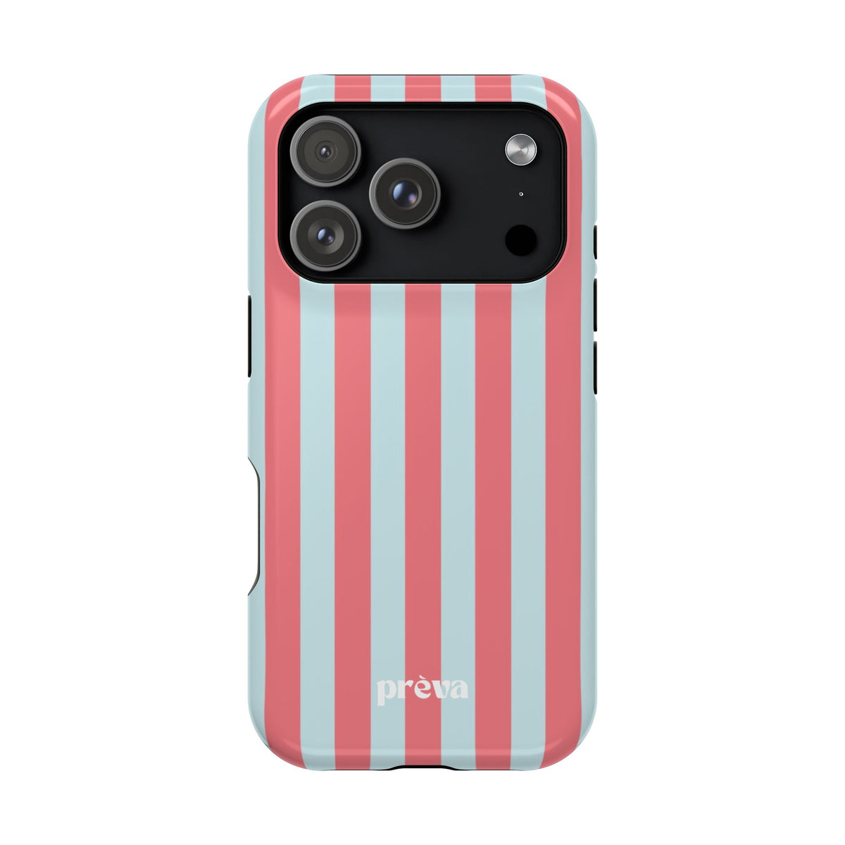 Coral & Teal Stripes Phone Case