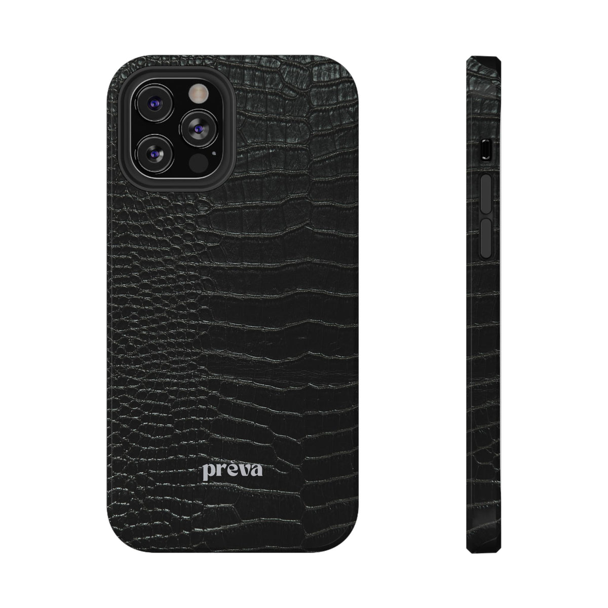 Black Croc Phone Case