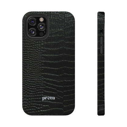Black Croc Phone Case