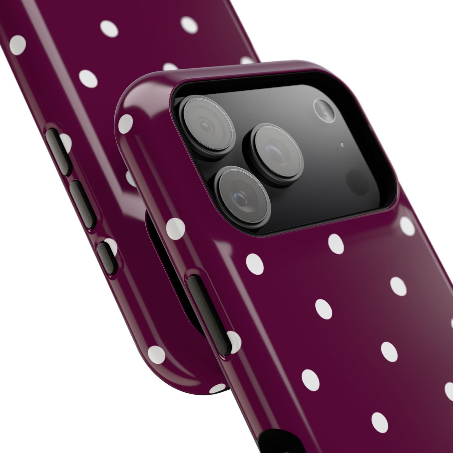 Maroon Polka Dot Phone Case