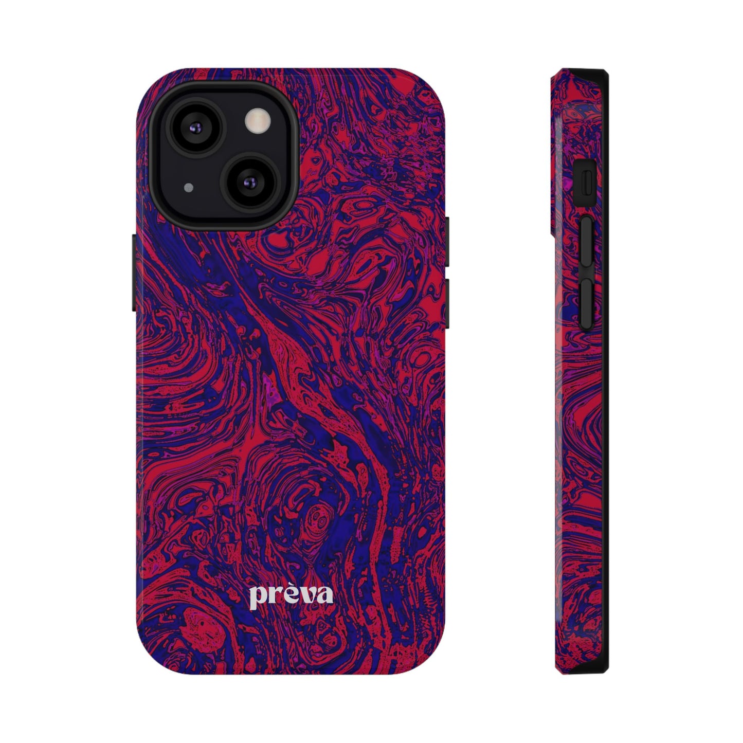 Marbled Red & Purple Phone Case