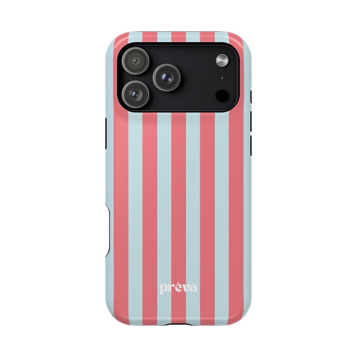 Coral & Teal Stripes Phone Case