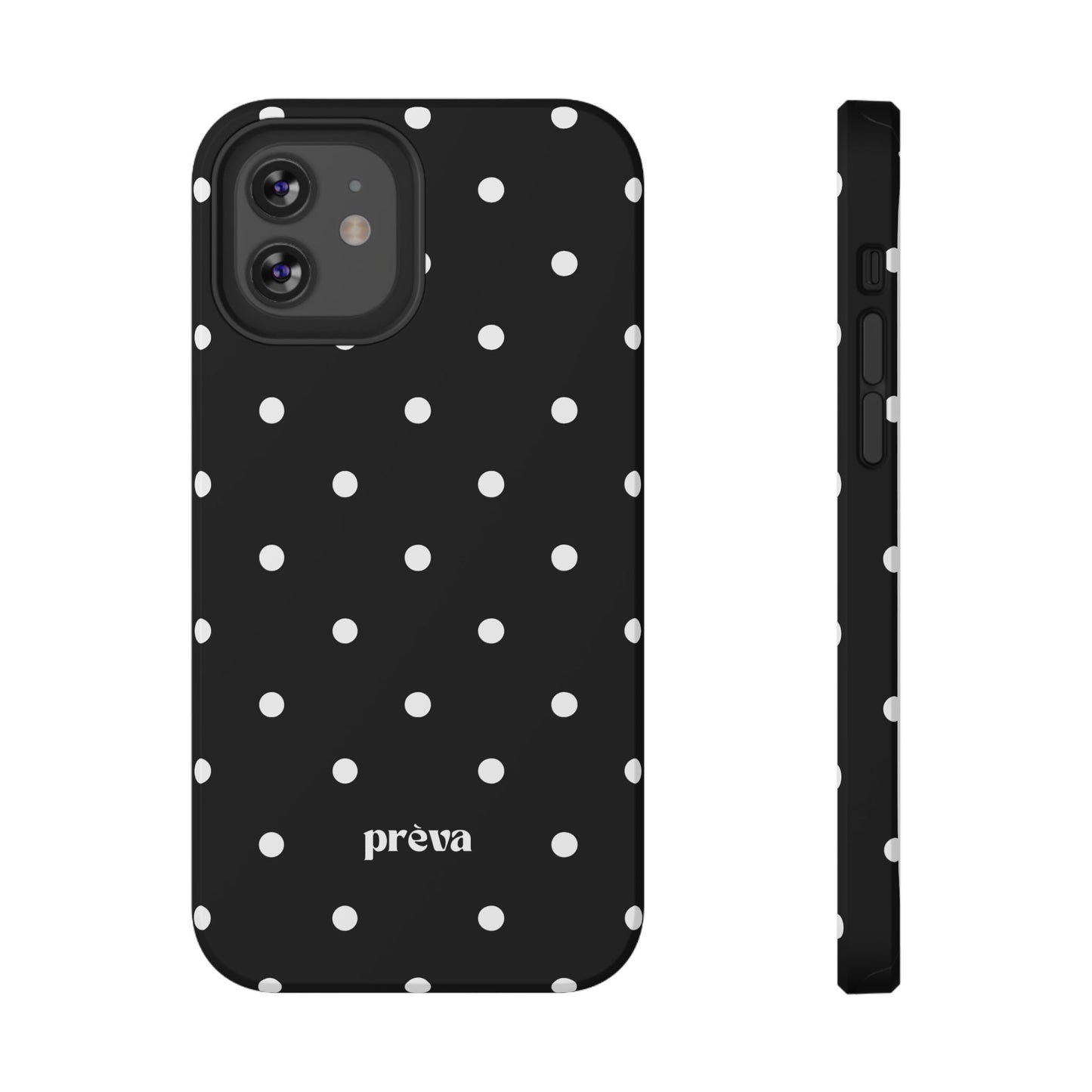 Black with White Polka Dots Phone Case