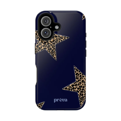 Navy Leopard Star Phone Case