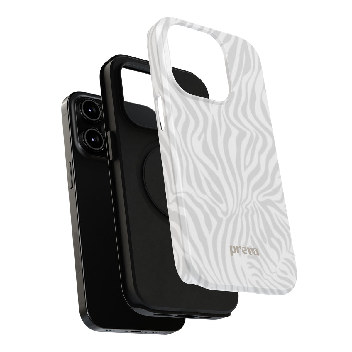 Zebra White Wave Phone Case