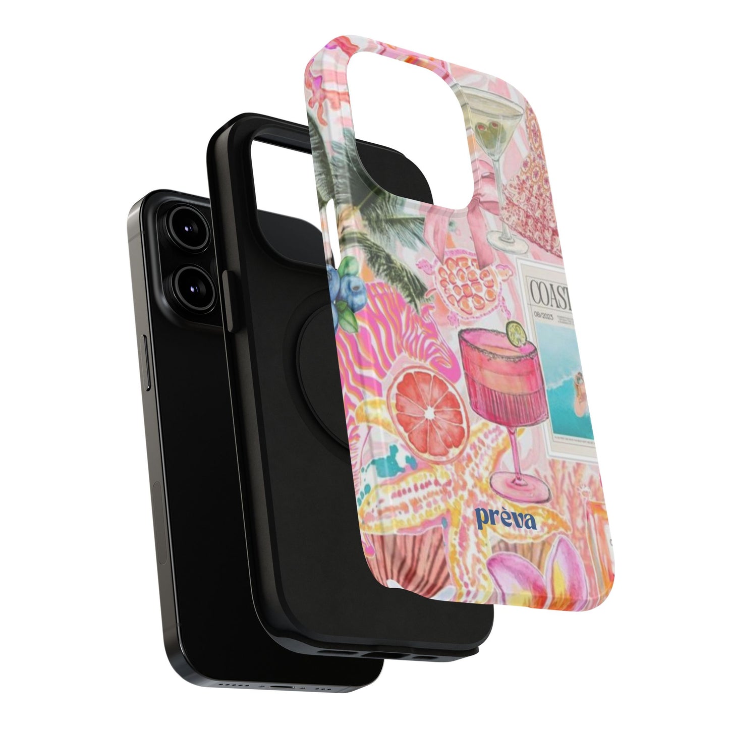 Pink Cocktail Collage Phone Case