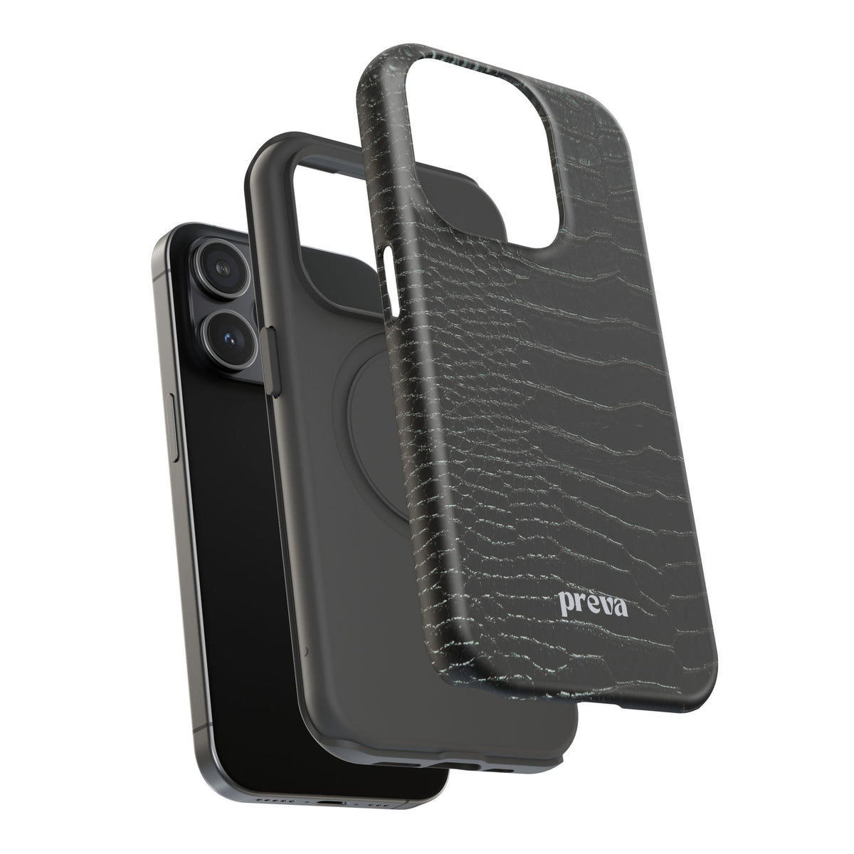 Black Croc Phone Case