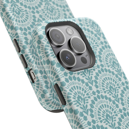 Aqua Lace Pattern Phone Case