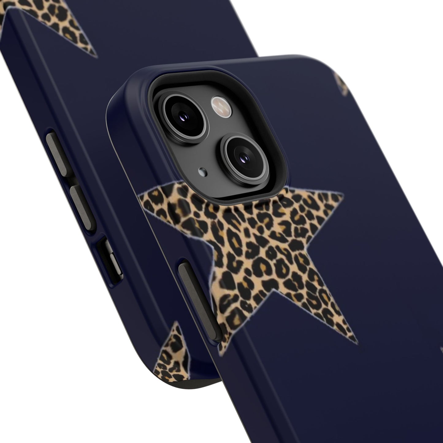 Navy Leopard Star Phone Case