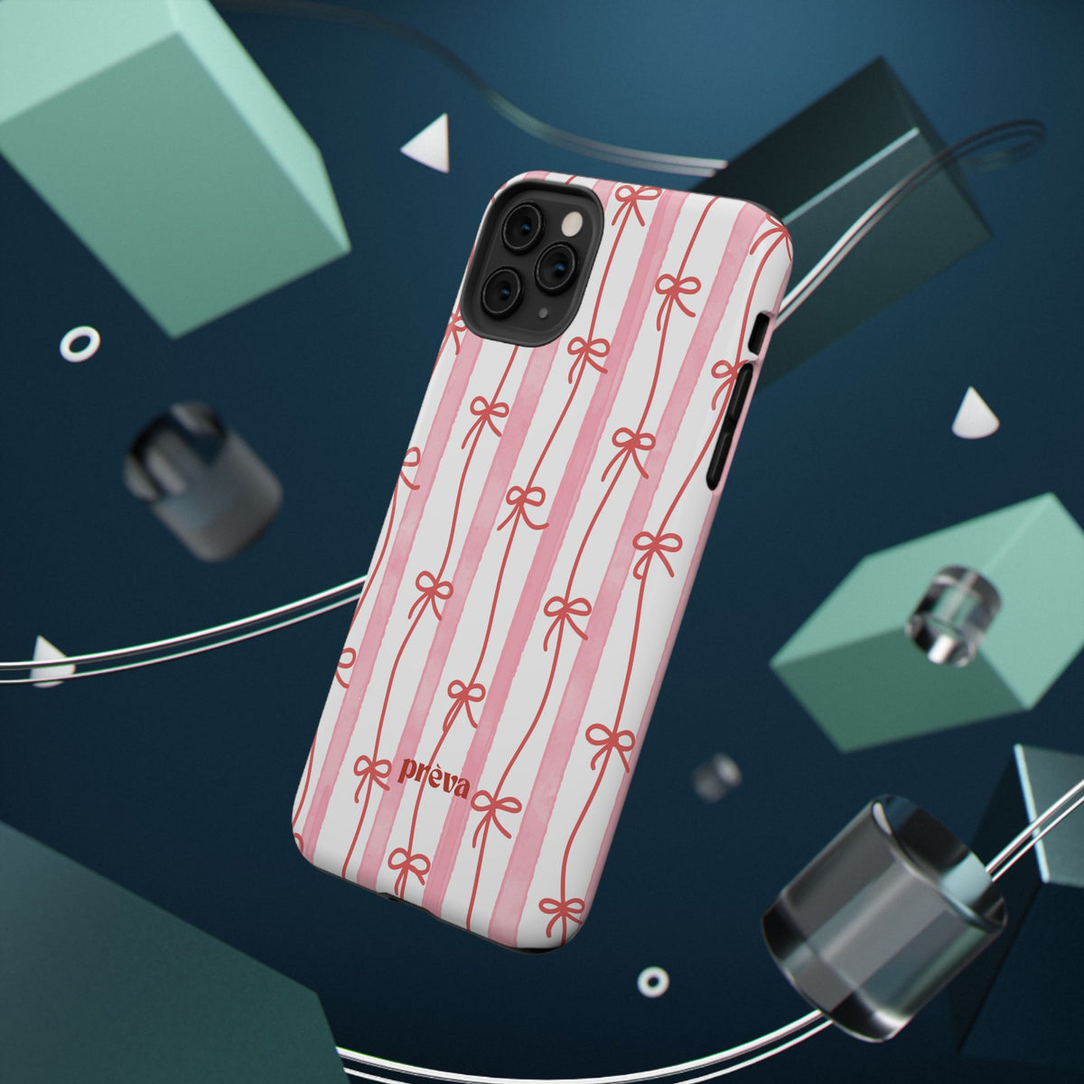 Pink Bow Chain Phone Case