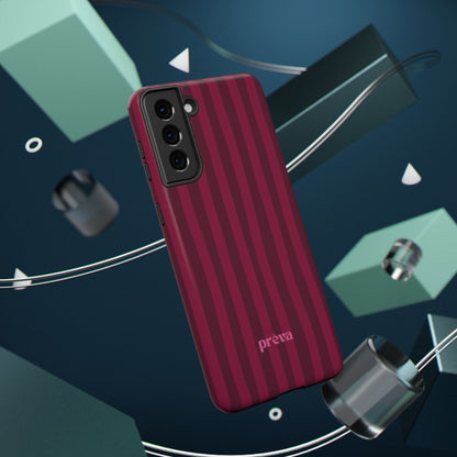 Burgandy Stripes x Ava Dudderar Phone Case