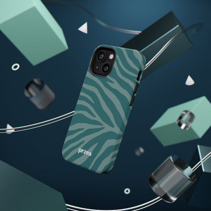 Teal Zebra Phone Case