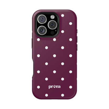 Maroon Polka Dot Phone Case