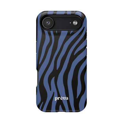 Blue & Black Zebra Stripe Phone Case