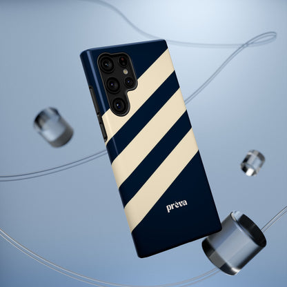 Striped Navy & Cream Phone Case