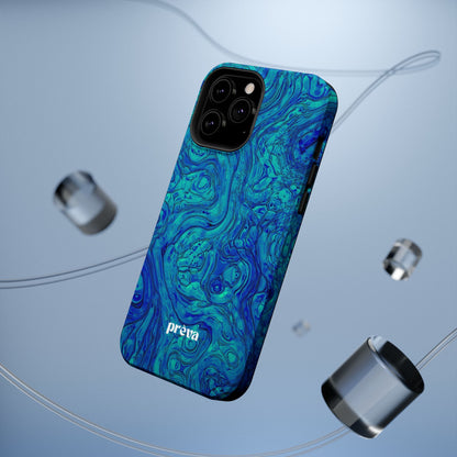 Blue Marble Impact-Resistant Phone Case — Protective Ripple Swirl Design