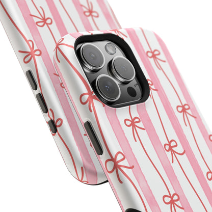 Pink Bow Chain Phone Case
