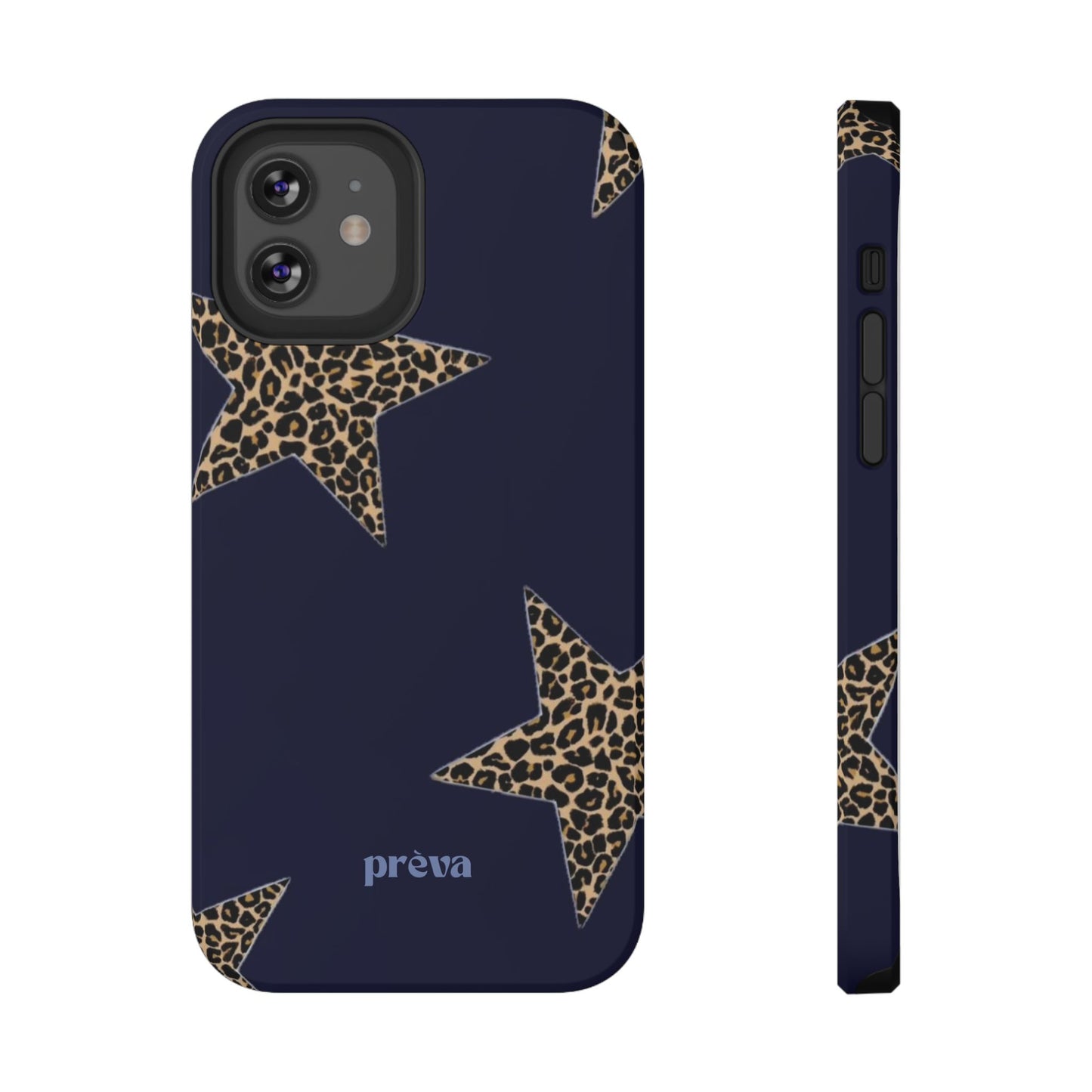 Navy Leopard Star Phone Case