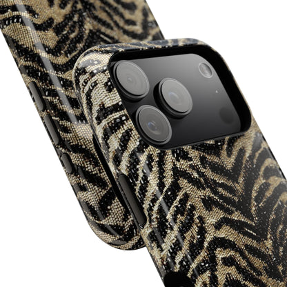 Phone Case — Impact‑Resistant Tiger Print Rug Texture