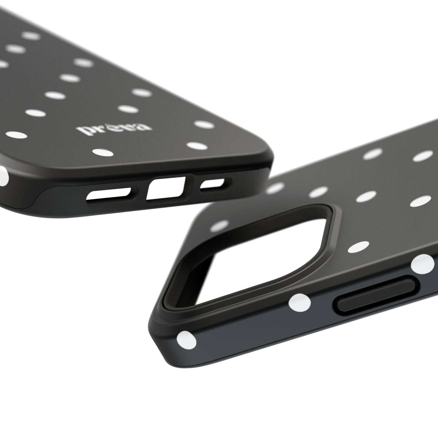 Black with White Polka Dots Phone Case
