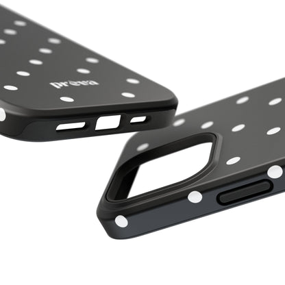 Black with White Polka Dots Phone Case