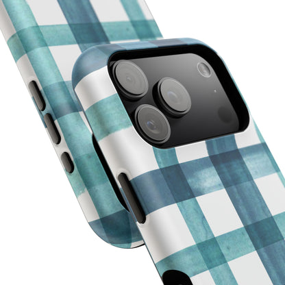 Teal Plaid Phone Case