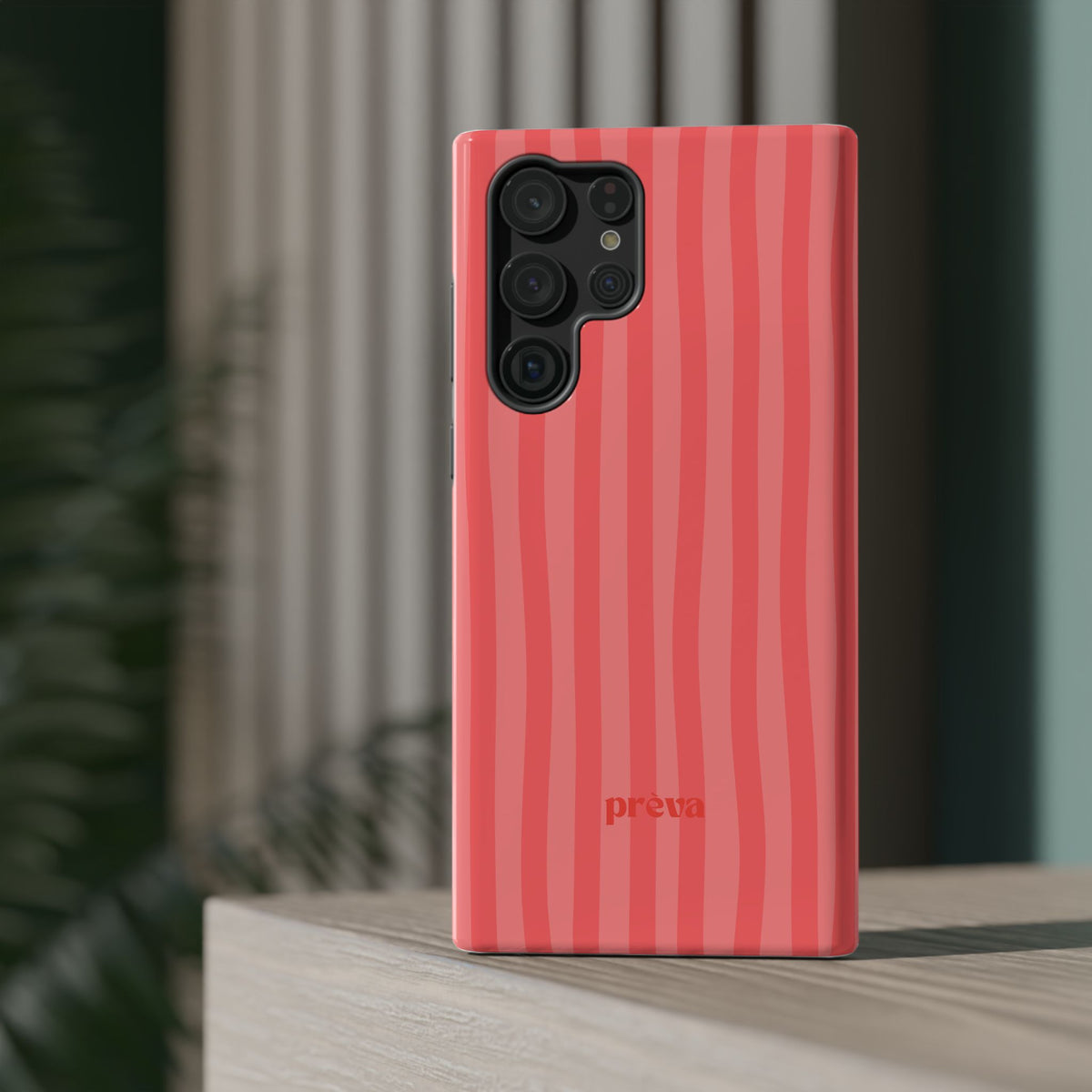 Coral Stipes Phone Case