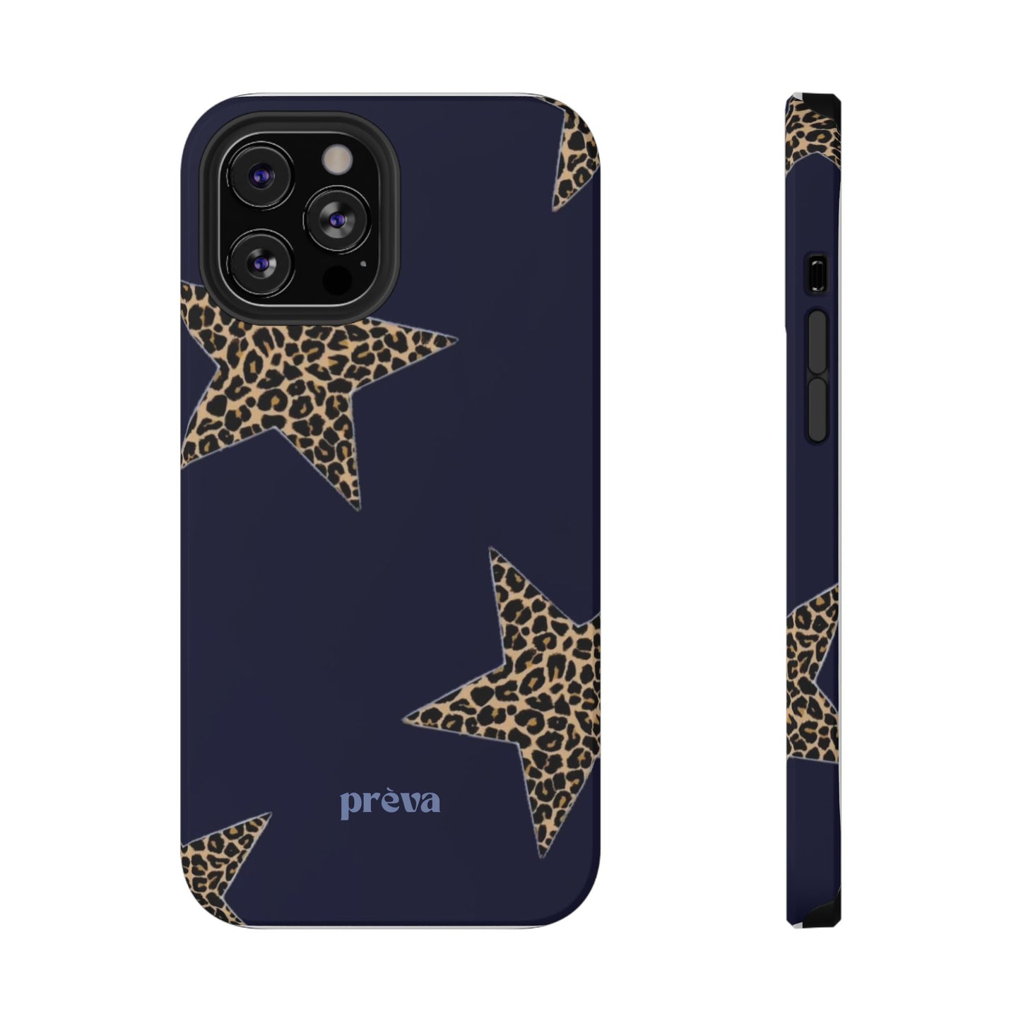 Navy Leopard Star Phone Case