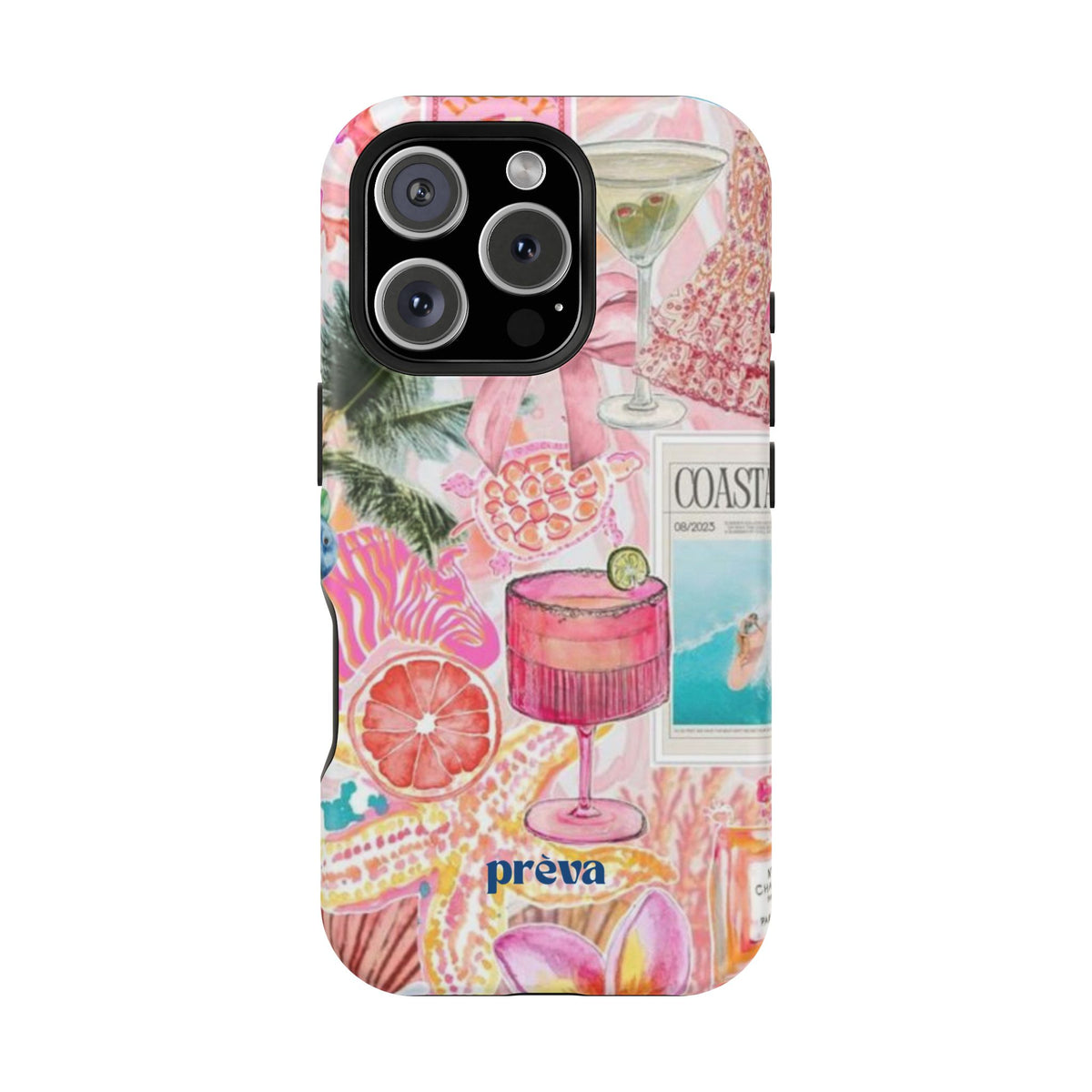 Pink Cocktail Collage Phone Case