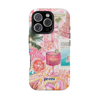 Pink Cocktail Collage Phone Case