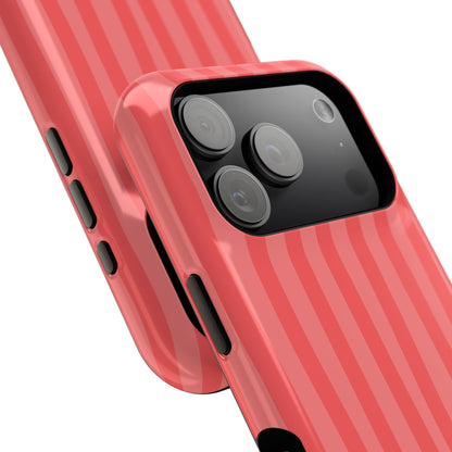 Coral Stipes Phone Case