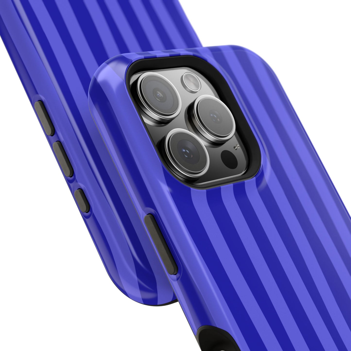 Neon Blue Stripes Phone Case