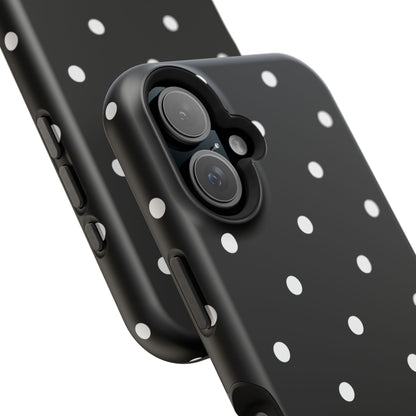 Black with White Polka Dots Phone Case