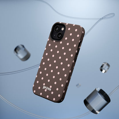 Brown and Pink Polka Dot Phone Case