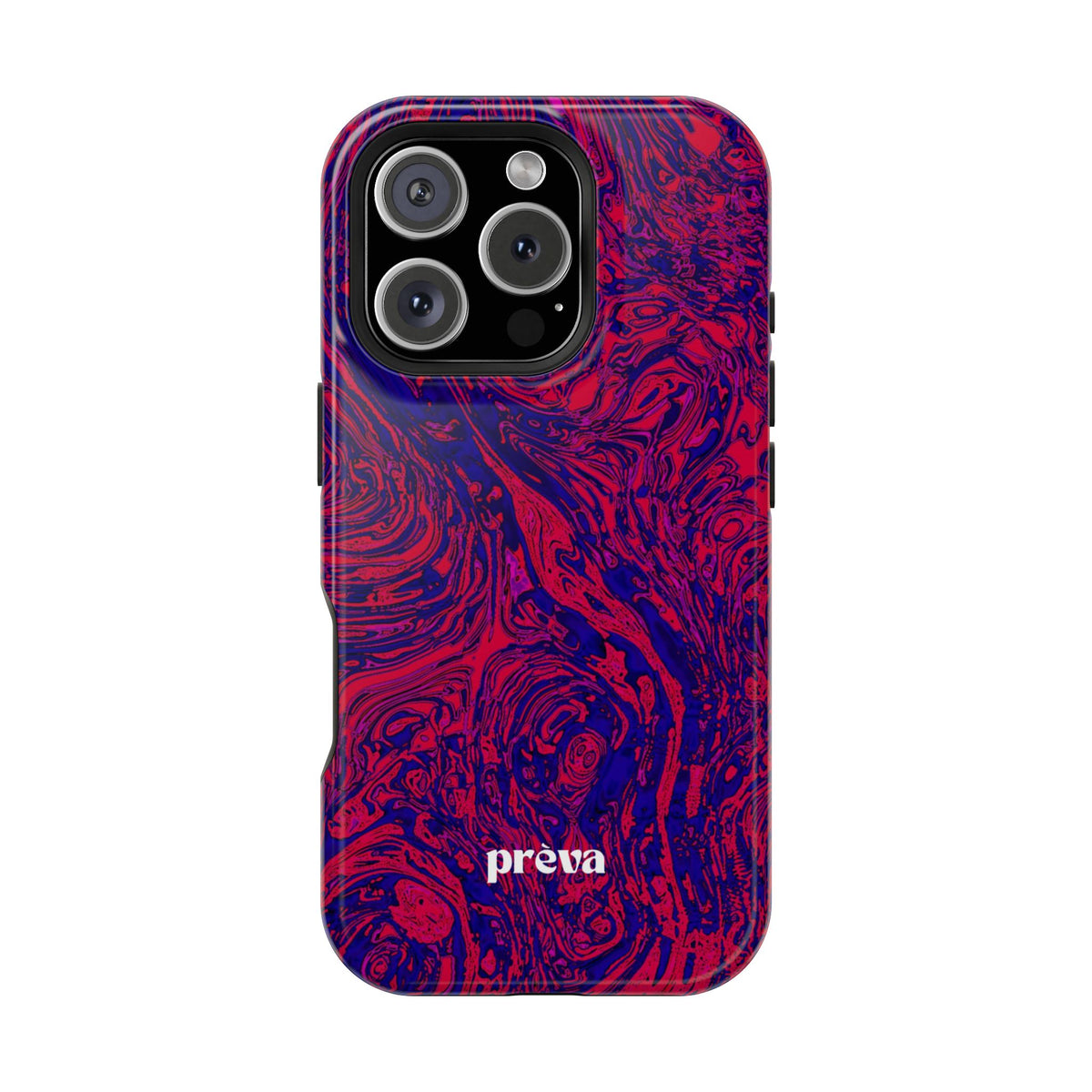 Marbled Red & Purple Impact Phone Case