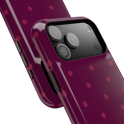 Maroon Polka Dots Phone Case
