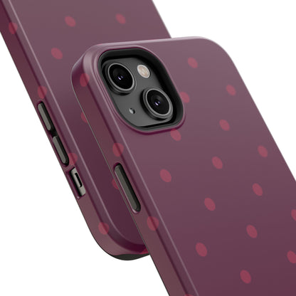 Maroon Polka Dots Phone Case