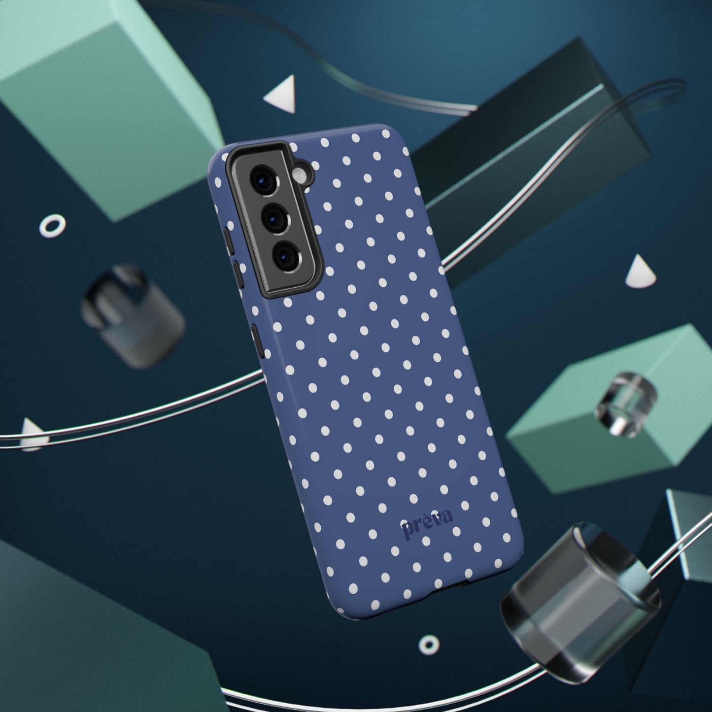 Navy Polka Dot Phone Case
