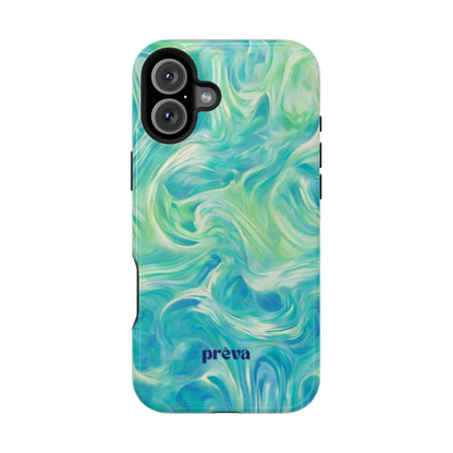 Teal & Green Swirl Phone Case