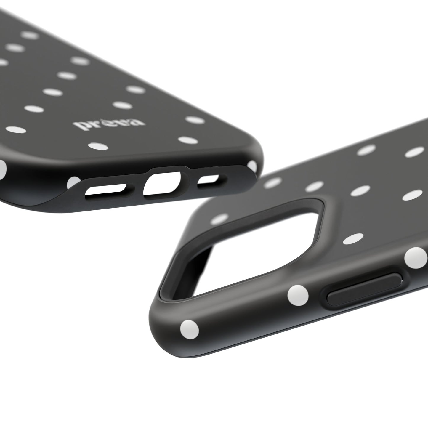 Black with White Polka Dots Phone Case