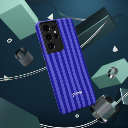 Neon Blue Stripes Phone Case