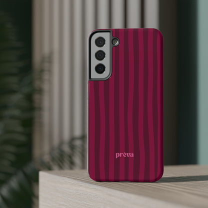Burgandy Stripes x Ava Dudderar Phone Case