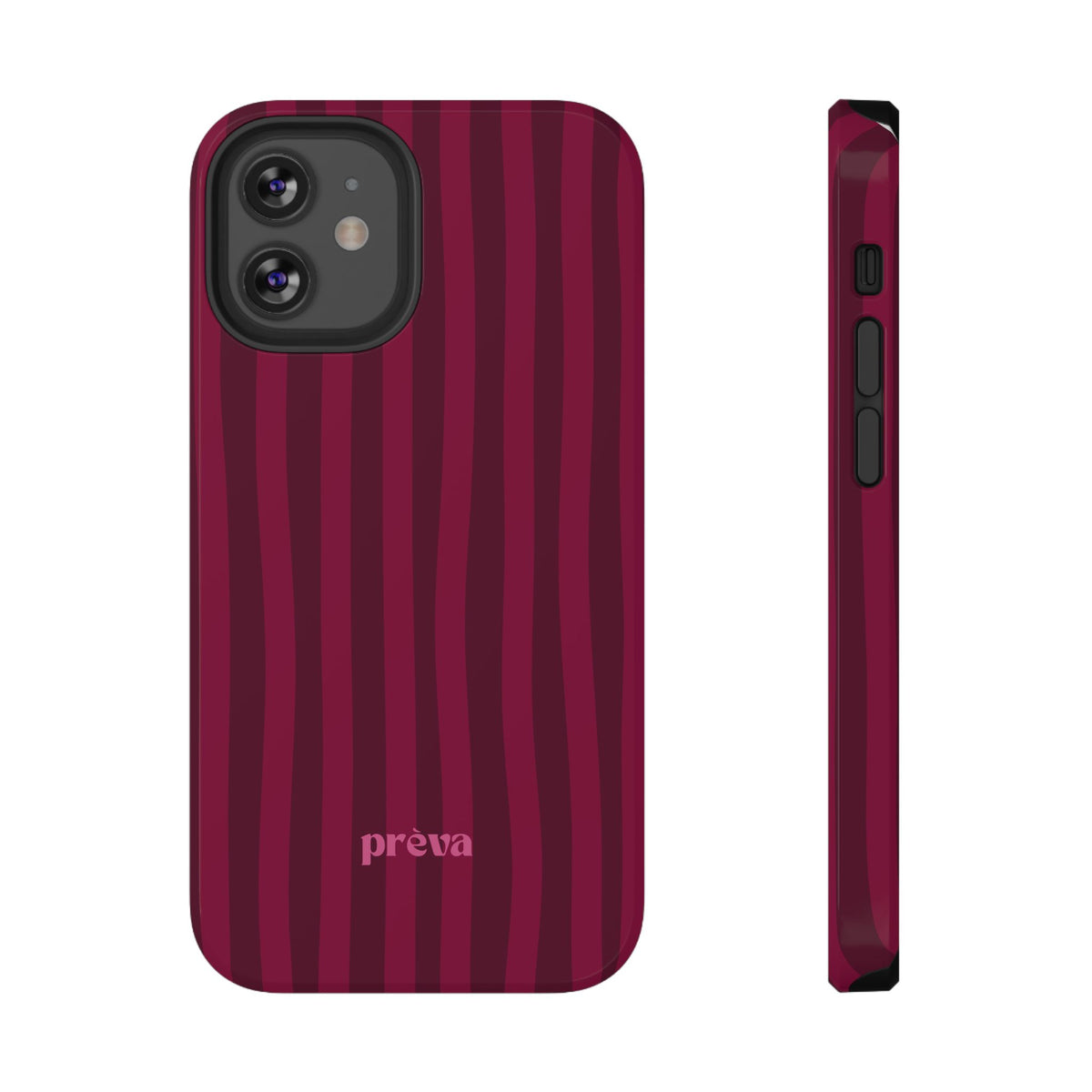 Burgandy Stripes x Ava Dudderar Phone Case