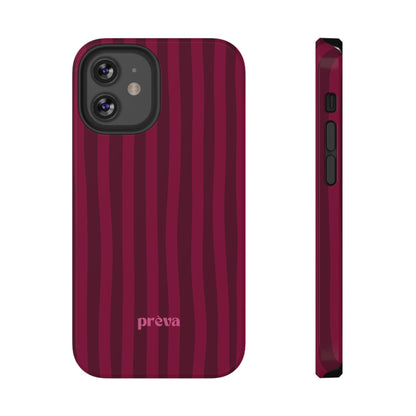 Burgandy Stripes x Ava Dudderar Phone Case