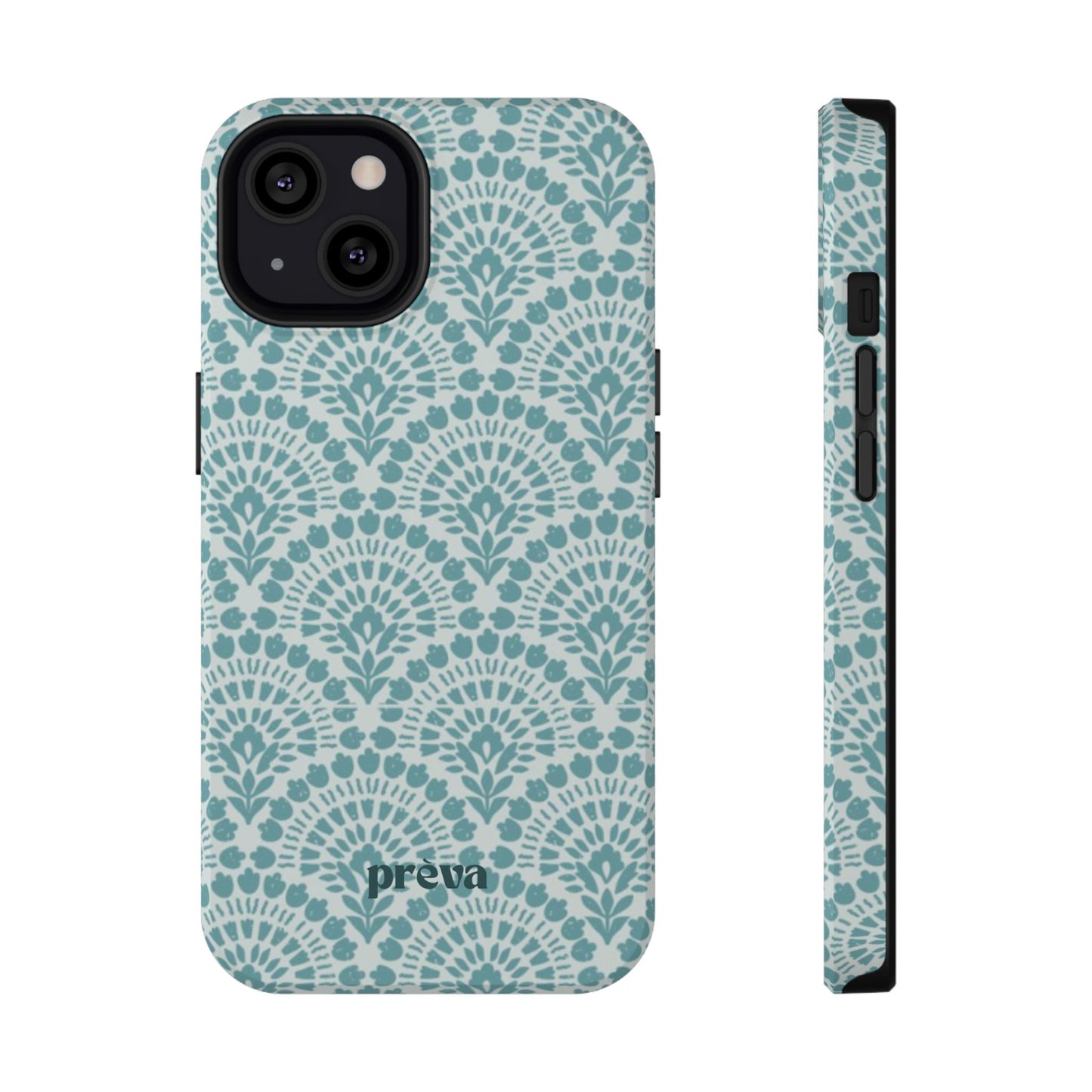 Aqua Lace Pattern Phone Case
